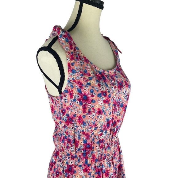 BeBop Ruffle Pink Floral Print Romper W/ Allover Print & Ruffled Hem SIZE M - Picture 4 of 8